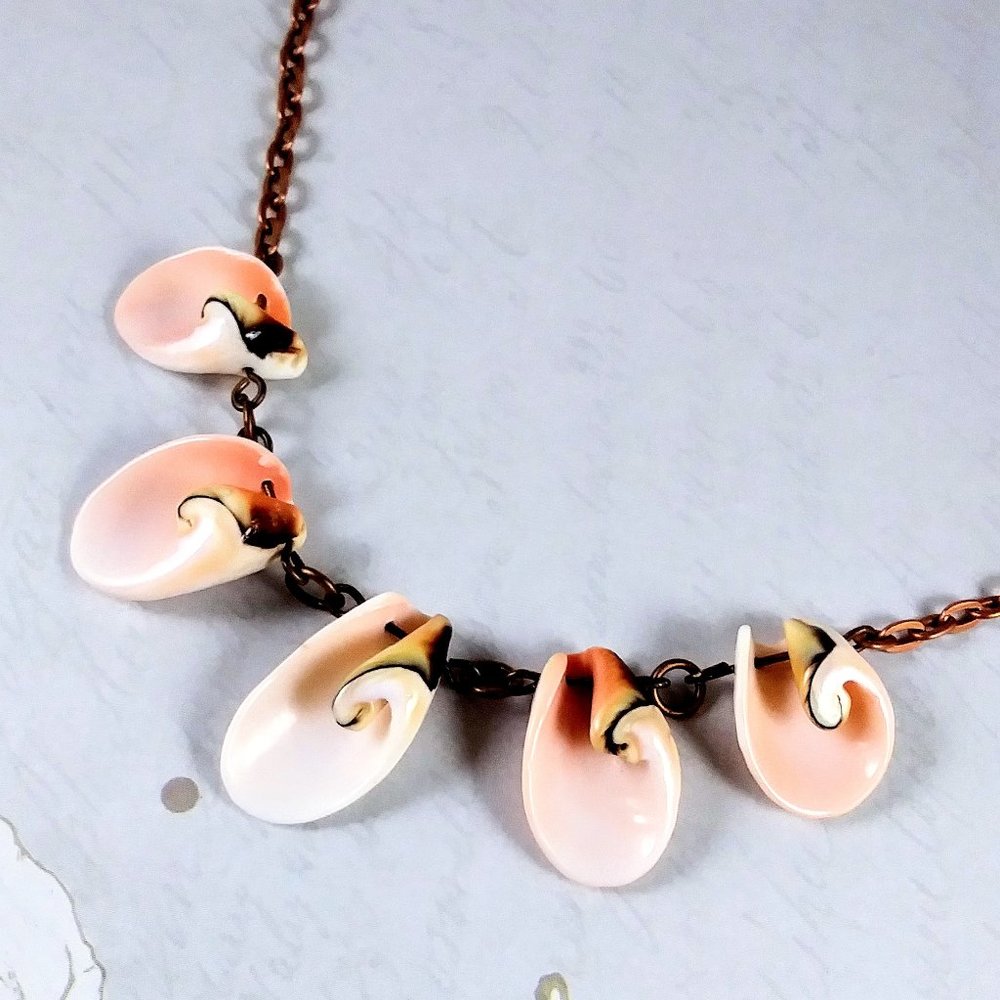 Pink Shell Copper Necklace